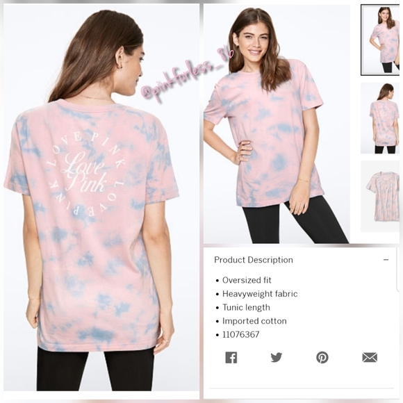 (XS LEFT)đź’•VS PINK CAMPUS TEE & ROUCHED SHORTS SET - Picture 3 of 6